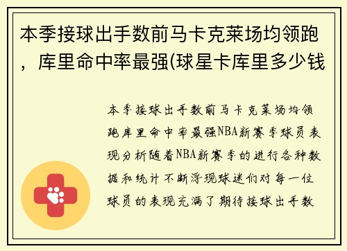 本季接球出手数前马卡克莱场均领跑，库里命中率最强(球星卡库里多少钱)